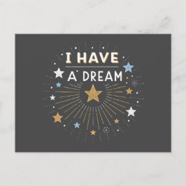 I Have a Dream Inspirational Starburst Art Postkarte