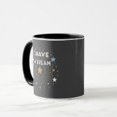 I Have a Dream Inspirational Starburst Art Tasse (Vorderseite Links)