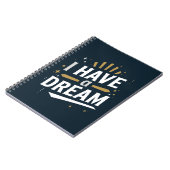 I Have a Dream Inspirational Typography Art Notizblock (Linke Seite)