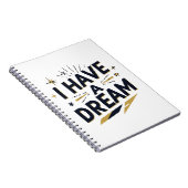I Have a Dream Inspirational Typography Design Notizblock (Rechte Seite)