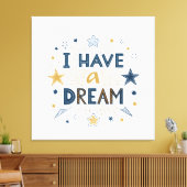 I Have a Dream Starburst Typography Art Leinwanddruck (Insitu (Wohnzimmer))