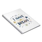 I Have a Dream Starburst Typography Art Notizblock (Rechte Seite)