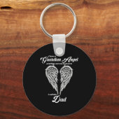 I Have A Guardian Angel In Heaven I Call Him Dad S Schlüsselanhänger (Vorderseite)