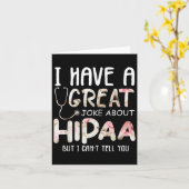 I Have A Joke About Hipaa But I Can't Tell You  Karte (Gelbe Blume)
