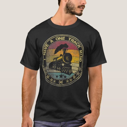 I Have A One Track Mind Train Retro Engine Model T-Shirt (Vorderseite)