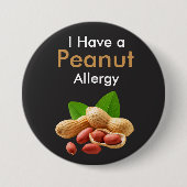 I Have A Peanut Allergy" Medical Alert Safety Button (Vorderseite)
