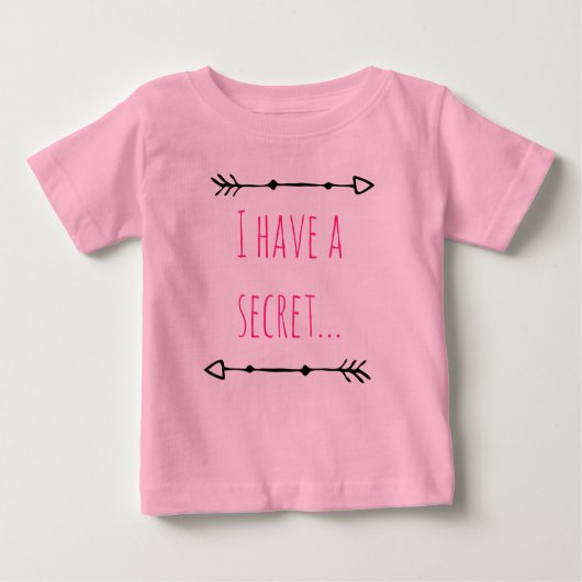 I have a secret, big sister customizable date baby t-shirt (Vorderseite)