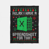 I Have A Spreadsheet For That Christmas Ugly Sweat Fleecedecke (Vorderseite)