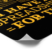 I Have A Spreadsheet For That Funny Accountant  Poster (Ecke)