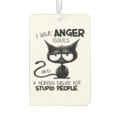 I Have Anger Issues Funny Cat Lover Gift  Autolufterfrischer (Rückseite)