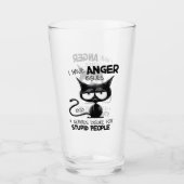 I Have Anger Issues Funny Cat Lover Gift Glas (Vorderseite)