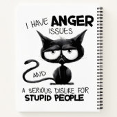 I Have Anger Issues Funny Cat Lover Gift  Notizblock (Rückseite)