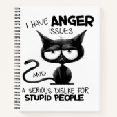 I Have Anger Issues Funny Cat Lover Gift  Notizblock (Vorderseite)