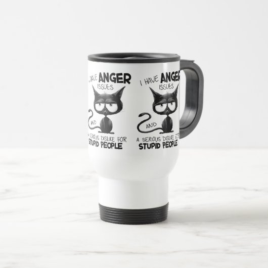 I Have Anger Issues Funny Cat Lover Gift  Reisebecher (VorderseiteRechts)