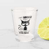 I Have Anger Issues Funny Cat Lover Gift Schnapsglas (Vorderseite)