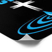 I Have Decided Christian Baptism Cross Water Faith Poster (Ecke)
