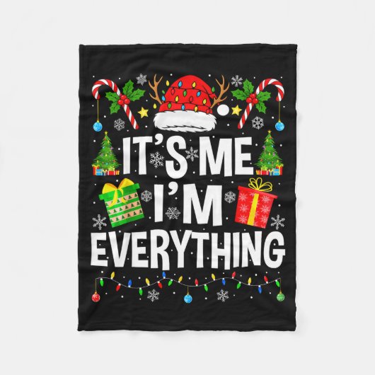 I Have Everything I Need Couples Pajamas Christmas Fleecedecke (Vorderseite)