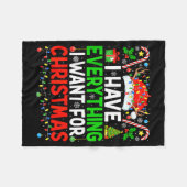 I Have Everything I Need Couples Pajamas Christmas Fleecedecke (Vorderseite (Horizontal))