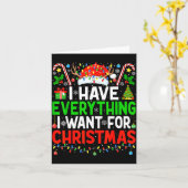 I Have Everything I Need Couples Pajamas Christmas Karte (Gelbe Blume)