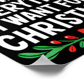 I Have Everything I Want For Christmas Its Me I'm  Poster (Ecke)
