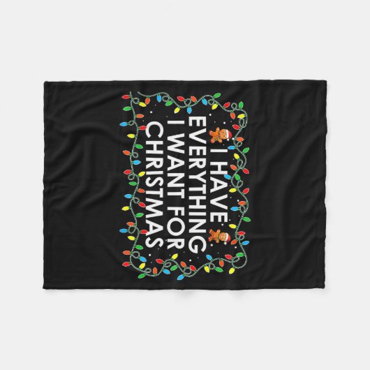 I Have Everything I Want For Christmas Party Coupl Fleecedecke (Vorderseite (Horizontal))
