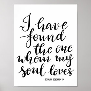 I Have Found The One Handwritten Wedding Sign Poster