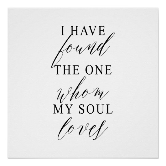 I Have Found The One Wedding Backdrop Banner Poster (Vorderseite)