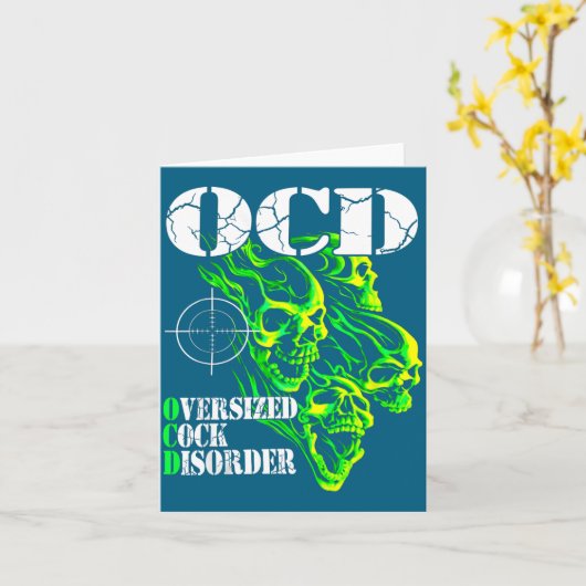I Have Ocd Oversized Disorder Karte (Gelbe Blume)