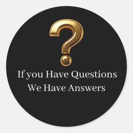 I have Questions Staff Event Stickers (Vorderseite)
