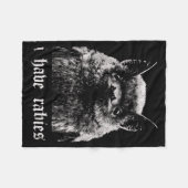 I Have Rabies Funny Bat Fleecedecke (Vorderseite (Horizontal))