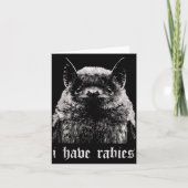 I Have Rabies Funny Bat  Karte (Vorderseite)