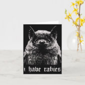 I Have Rabies Funny Bat Karte (Gelbe Blume)