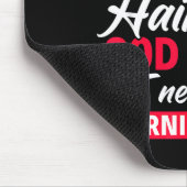 I Have Red Hair Because God Knew Funny Redhead Mousepad (Ecke)