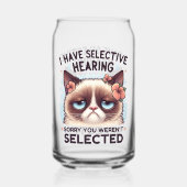 I Have Selective Hearing Funny Cat Lover Gift Dosenglas (Vorderseite)
