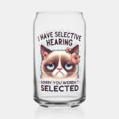 I Have Selective Hearing Funny Cat Lover Gift Dosenglas (Rückseite)