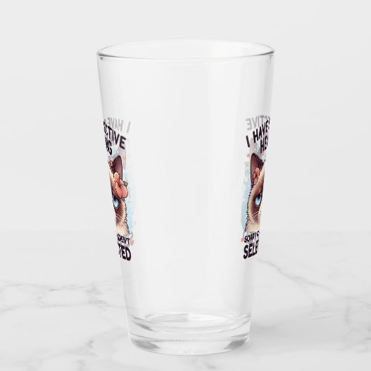 I Have Selective Hearing Funny Cat Lover Gift  Glas (Rechts)
