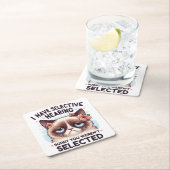 I Have Selective Hearing Funny Cat Lover Gift  Rechteckiger Pappuntersetzer (Vor Ort)