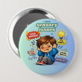 I have sensory issues Pin Button Badge (Vorne & Hinten)