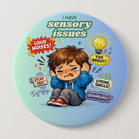 I have sensory issues Pin Button Badge (Vorderseite)