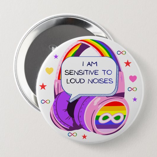I have sensory issues Pin Button Badge (Vorne & Hinten)