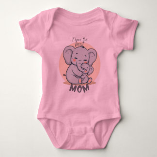 I Have the Best MOM – Pink Infant Creeper Baby Strampler