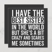 I have the best sister in the world einladung (Vorne/Hinten)