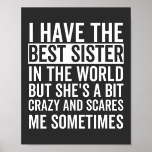 I have the best sister in the world poster