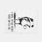 I Have To Say Weird Stuff Or I'll Die Frog Drinkin Fleecedecke (Vorderseite (Horizontal))