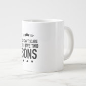 I have two sons funny fathers and mothers day gift Jumbo-Tasse (Vorderseite Rechts)