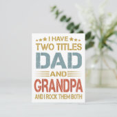 I Have Two Titles Dad and Grandpa Father's Day Gra Begleitkarte (Stehend Vorderseite)