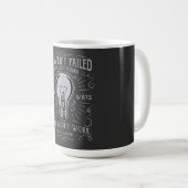 I haven't Failed Electrician Thomas Edison mens Kaffeetasse (VorderseiteRechts)