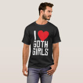 I He Liebe Goth Emo Gothic T-Shirt (Vorne ganz)