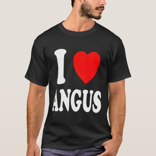 I He Love Angus Spouse Married T-Shirt (Vorderseite)