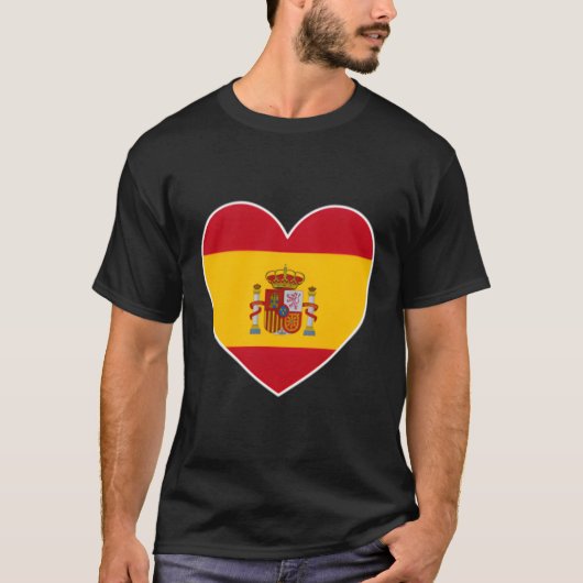 I He Spain Fun Spanish Flag Er T-Shirt (Vorderseite)